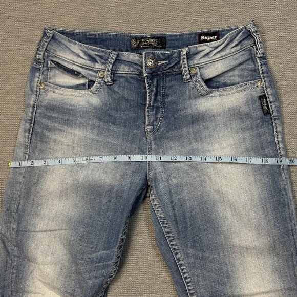 Silver Suki Jeans Womens Blue Denim Super Stretch High Capri Size W30/L22.5 - Picture 10 of 14